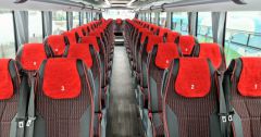 Podhlavník do autobusu - Žinylka Červená